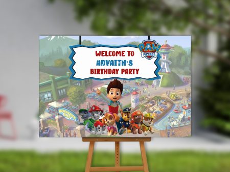 Paw Patrol Theme Customized Welcome Board Online Sale