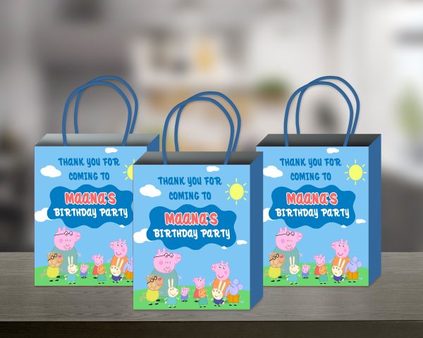 Peppa Pig Theme Personalized Return Gift Bag For Cheap