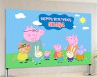 Peppa Pig Theme Personalized Backdrop Online