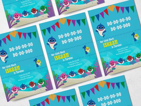 Shark Theme Customized Invite Online Hot Sale