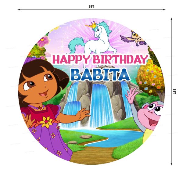 Dora Theme Personalized Backdrop Discount