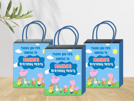 Peppa Pig Theme Personalized Return Gift Bag For Cheap