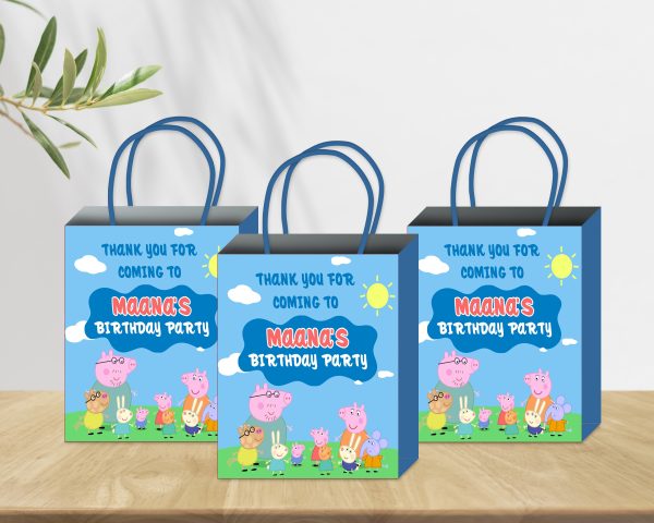 Peppa Pig Theme Personalized Return Gift Bag For Cheap