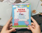 Peppa Pig Theme Personalized Invite For Cheap