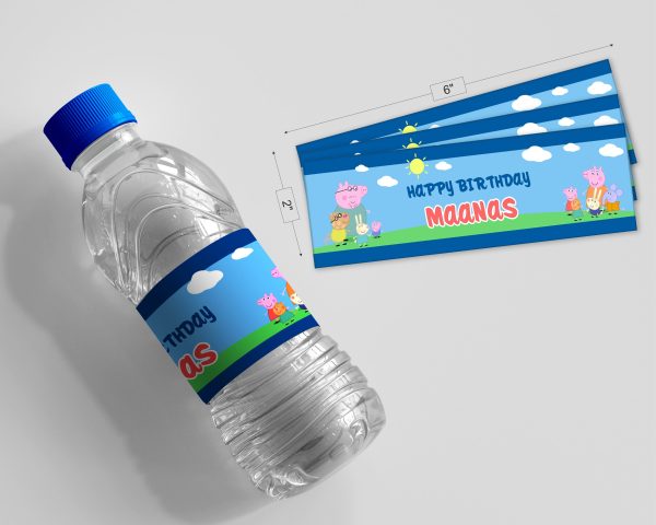 Peppa Pig Theme Customized Water Bottle Sticker Supply