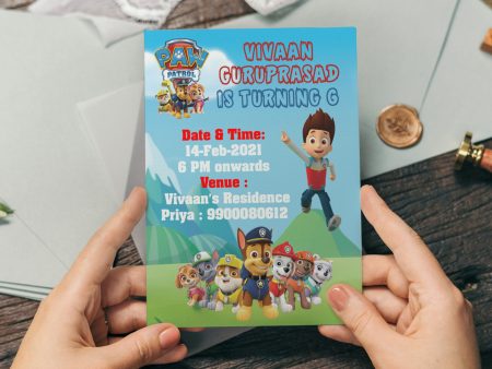 Paw Patrol Theme Invite For Discount