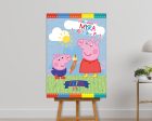 Peppa Pig Theme Customized Welcome Board For Cheap