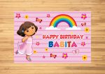 Dora Theme Rainbow Backdrop Fashion