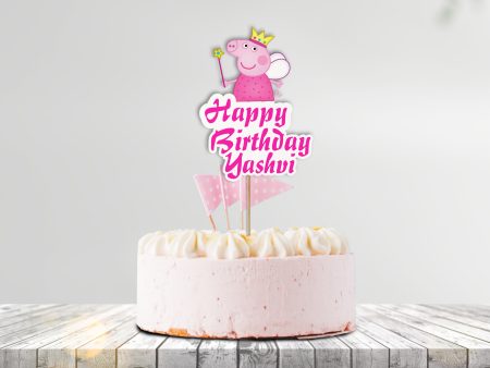 Peppa Pig Theme Personalized Cake Topper Online now