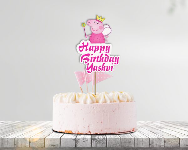 Peppa Pig Theme Personalized Cake Topper Online now