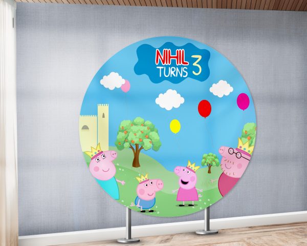 Peppa Pig Customized Round Backdrop Online now