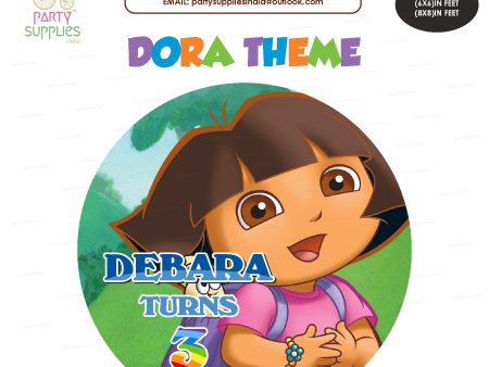 Dora Theme  Round Backdrop on Sale