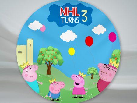 Peppa Pig Customized Round Backdrop Online now