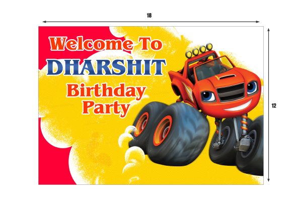 Blaze and the Monster Machines Theme Customized Welcome Board Hot on Sale