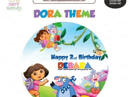 Dora the Explorer Customized Round Backdrop For Cheap