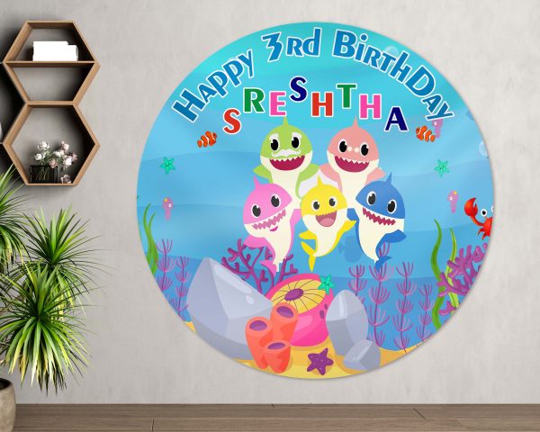 Shark Customized Round Backdrop Sale