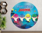 Shark Personalized Round Backdrop For Discount