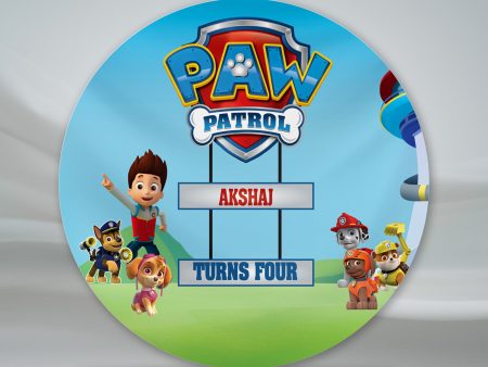 Paw Patrol Customized Round Backdrop Discount