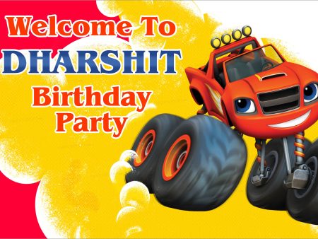 Blaze and the Monster Machines Theme Customized Welcome Board Hot on Sale