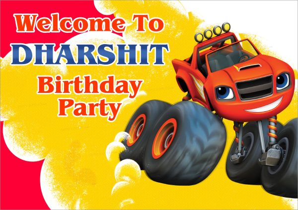 Blaze and the Monster Machines Theme Customized Welcome Board Hot on Sale