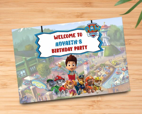 Paw Patrol Theme Customized Welcome Board Online Sale