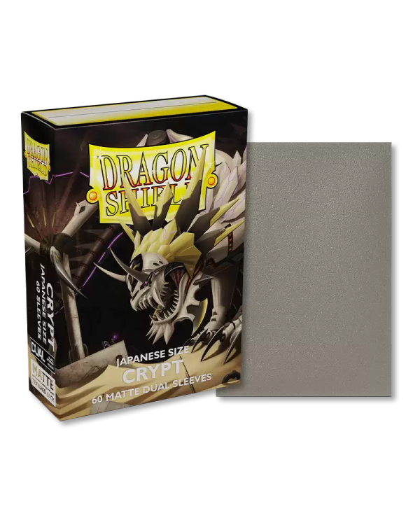 Dragon Shield - Japanese Size Matte Dual Sleeves: Crypt Grey (60ct) For Discount