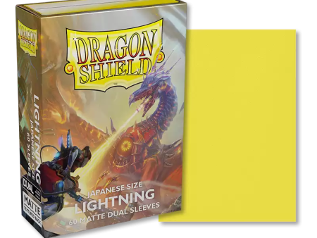 Dragon Shield - Japanese Size Matte Dual Sleeves: Lightning Yellow (60ct) Hot on Sale